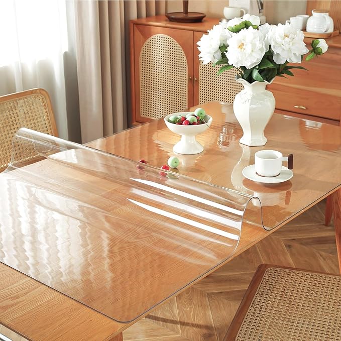 Table Cover 1.5 Mm Thick Clear PVC Desk Mat Protector Waterproof & Easy