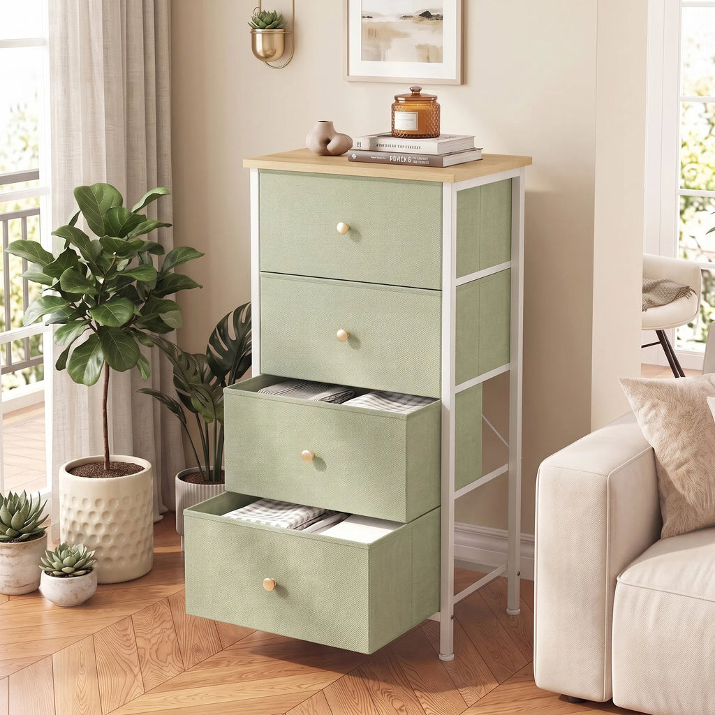 4-drawer Storage Cabinet - Suitable For Bedrooms, Living Rooms