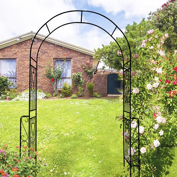 Metal Garden Arch W55'' X H94.5'' Garden Arbor Trellis Climbing Plants