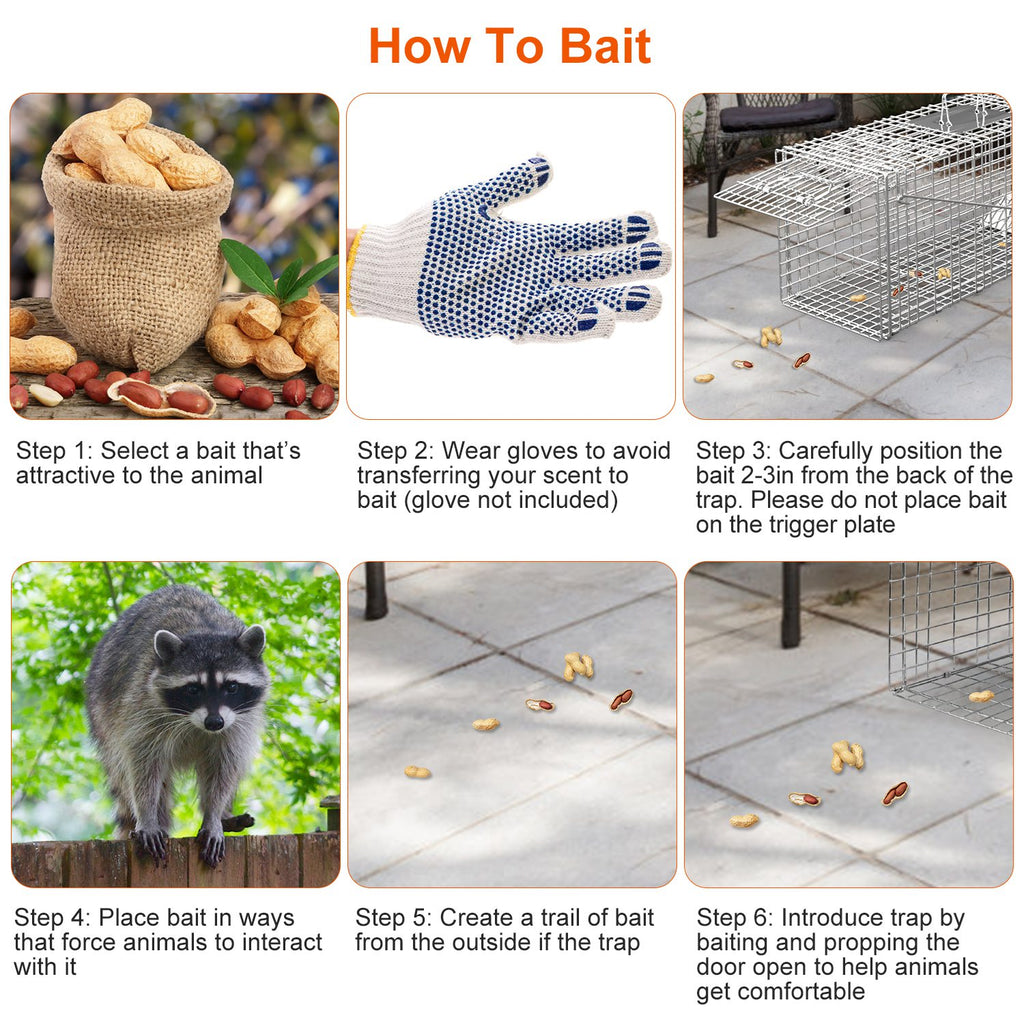 1Pc Humane Cat Trap Cage Catch Release Live Animal Rodent Cage