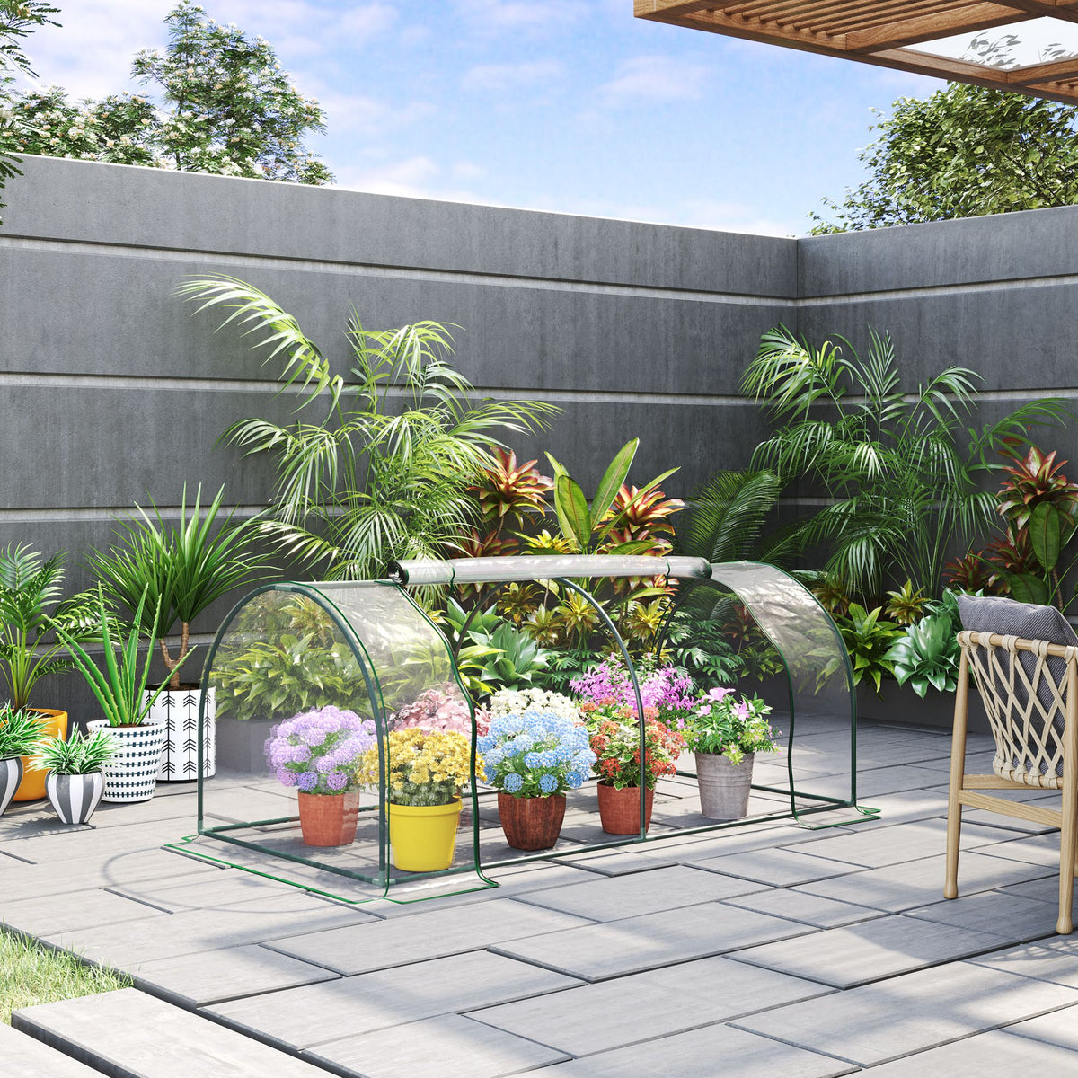 Portable Tunnel Greenhouse For Outdoor Garden House