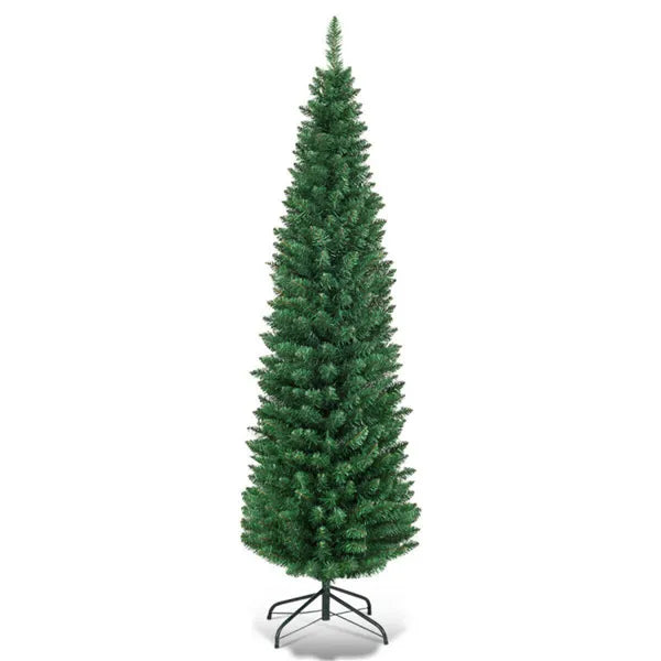 5ft Slim Pencil Christmas Tree - Space-saving Design For Small Corners