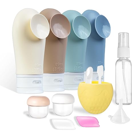 89ml 14Pcs Leak Proof Travel Bottles For Toiletries - 3oz TSA Approved