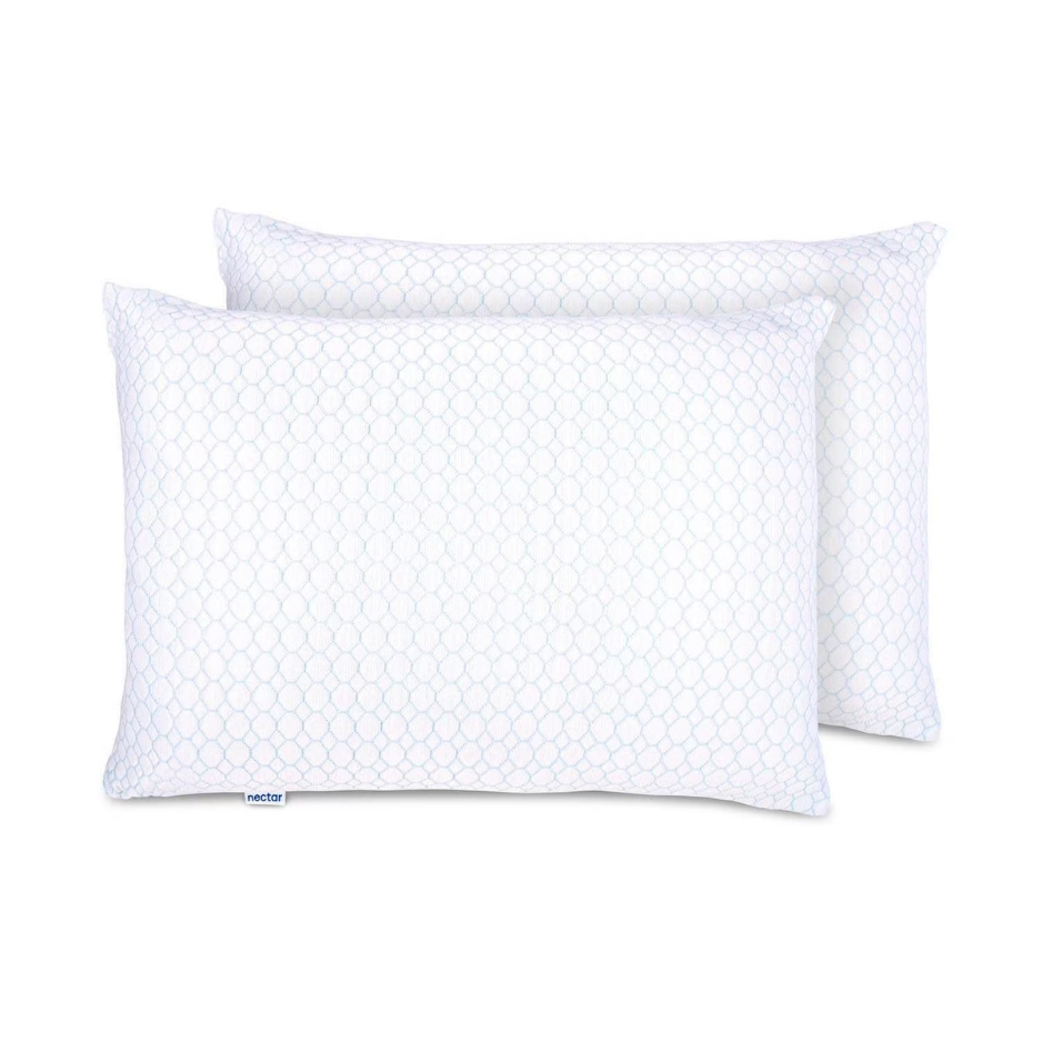2-Pack Cooling Down Microfiber Pillows, Standard Queen Size
