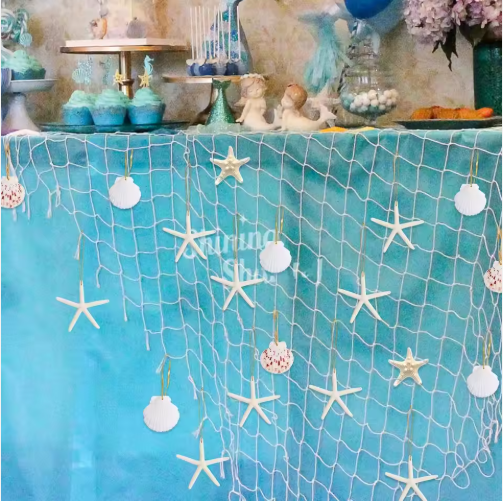 20 PCS Christmas Starfish Hanging Ornaments 3-4'' Natural Starfish
