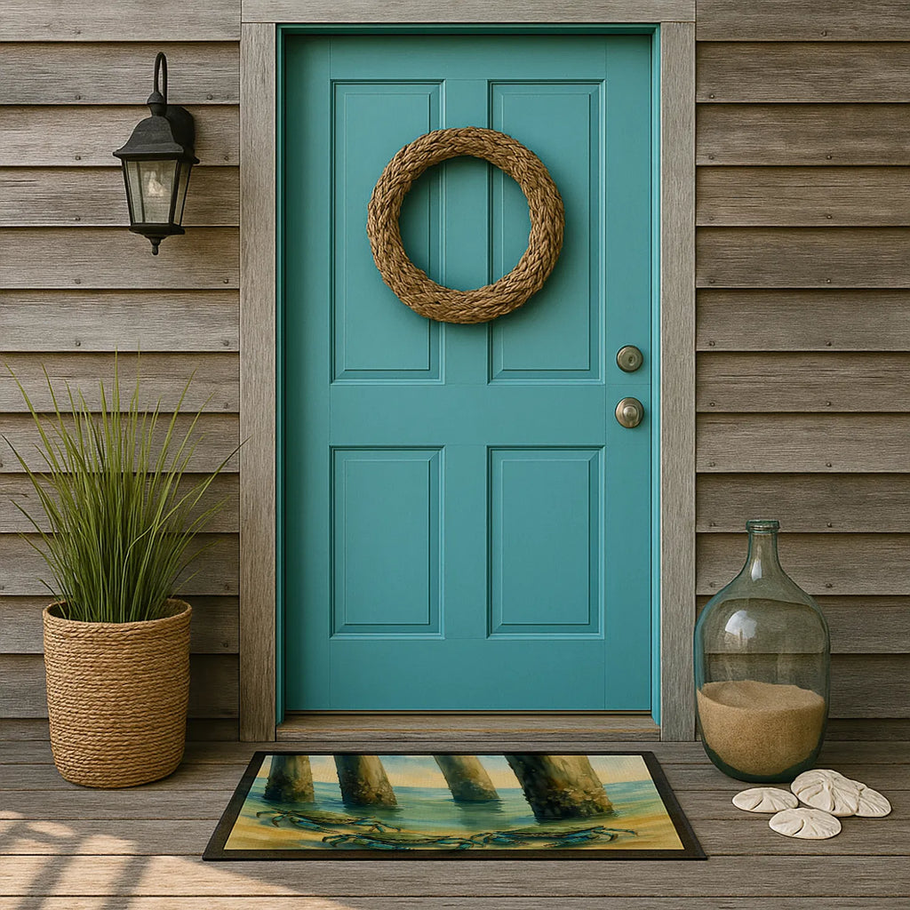 Crabs Under The Pier Doormat Front Door Mat Indoor Outdoor Rugs