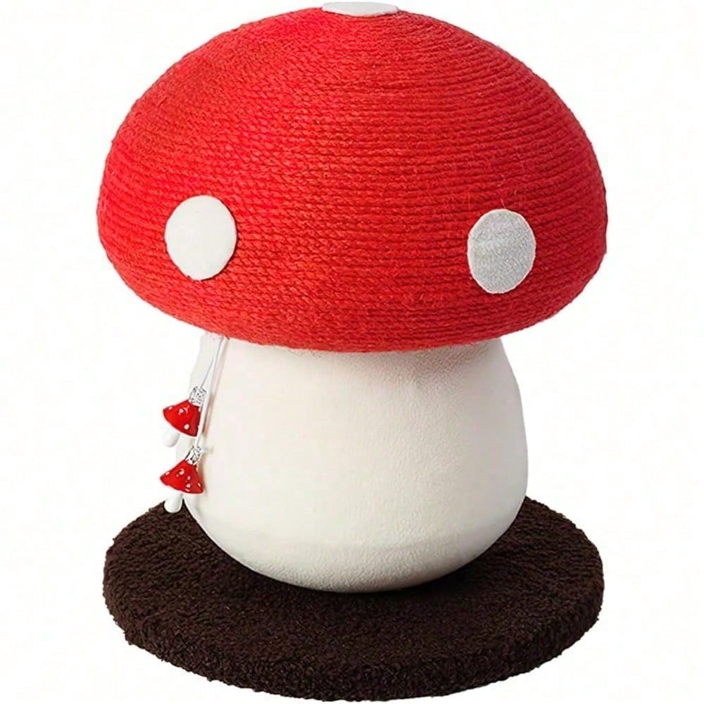 Mushroom Cat Scratching Post Unique Design, Sisal Wrapped, Ideal