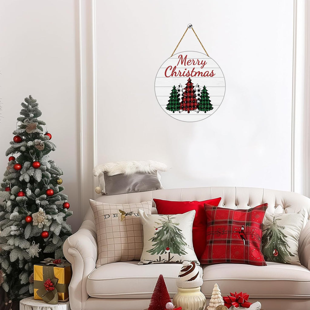 Christmas Decorations Indoor, Festive Christmas Wreath & Door