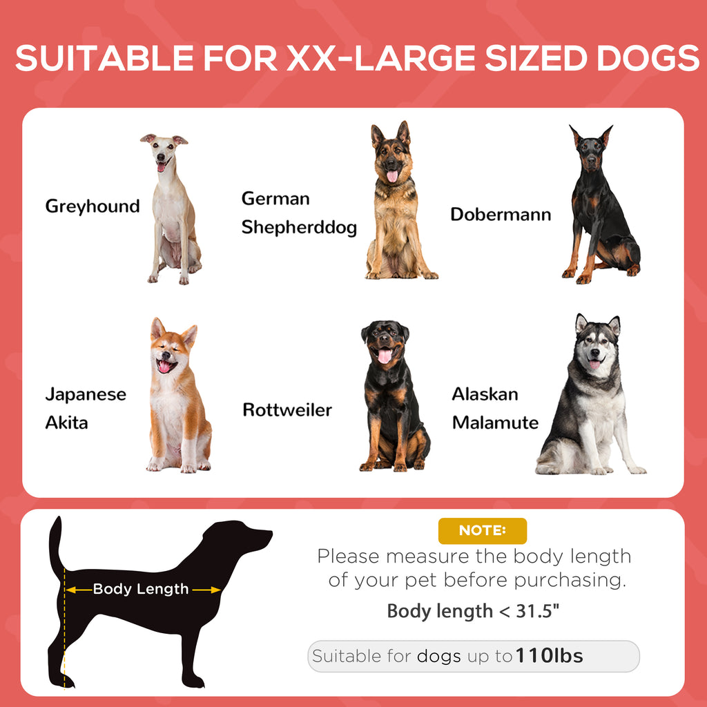 48" X 36" Elevated Portable Dog Cot Cooling Pet Bed With UV Protection