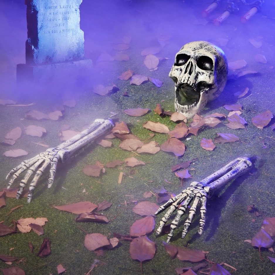 Halloween Skeleton Decorations Outdoor, Realistic Looking Skeleton Yard
