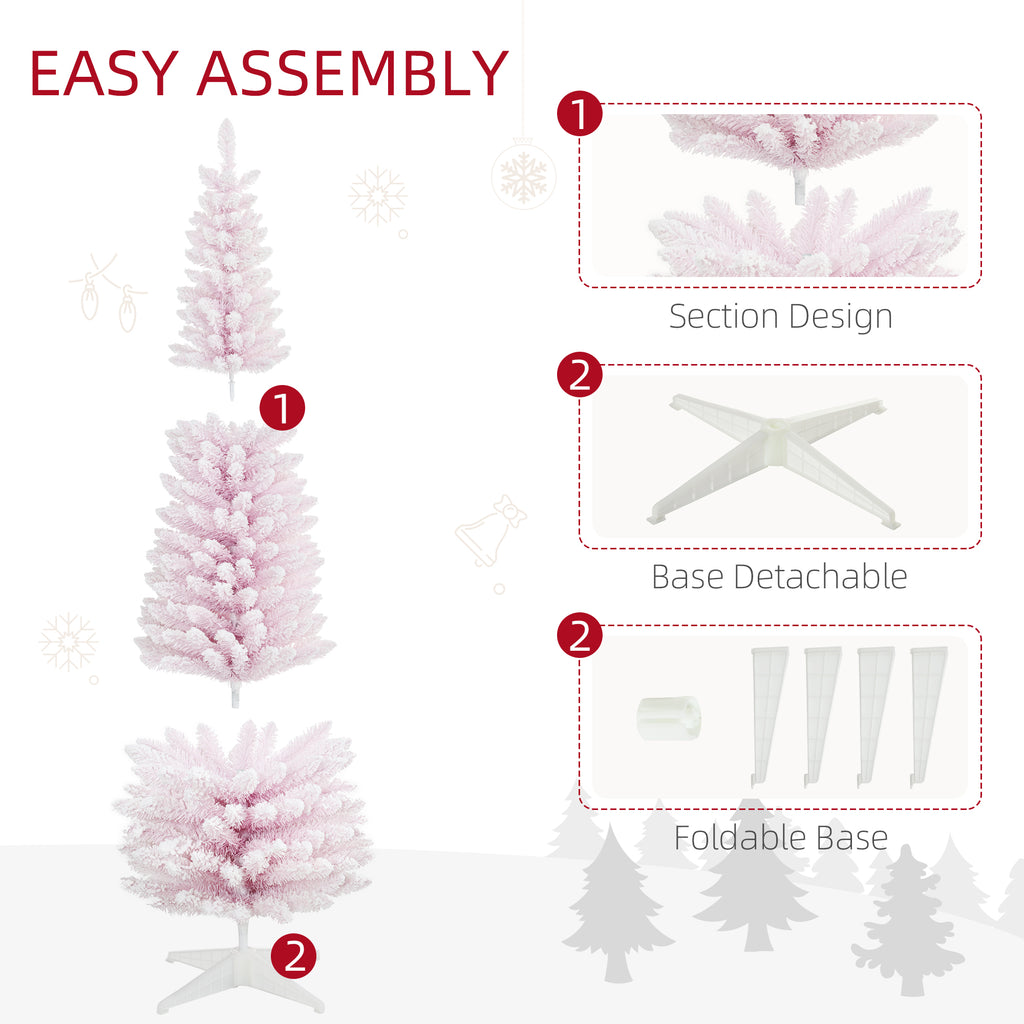 7 Decorated Christmas Tree Snow Flocked Artificial Christmas Tree