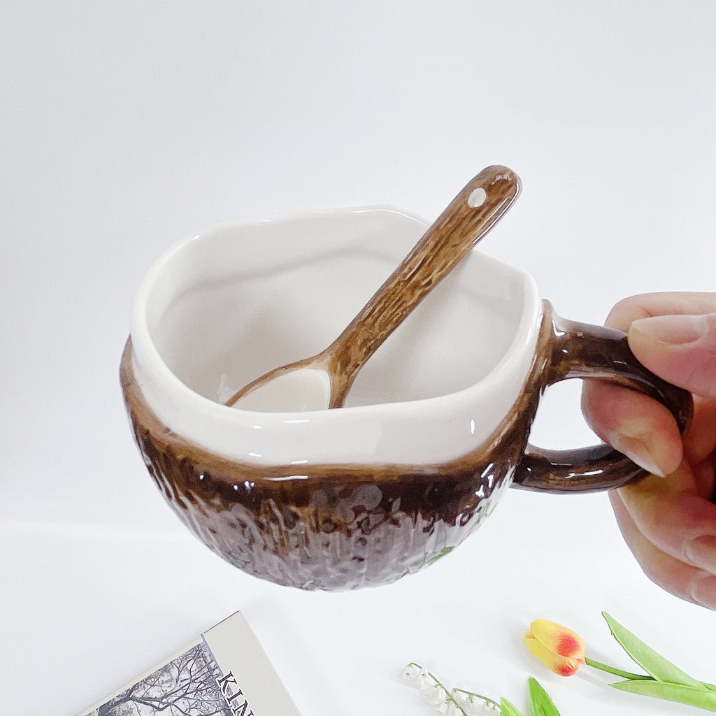 Ceramic Coffee Mug, High-quality Office Milk Mug, Creative Color-block