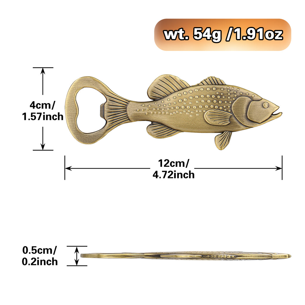 Creative Sea Bass Bottle Opener With Velvet Bag , Exclusive Gift