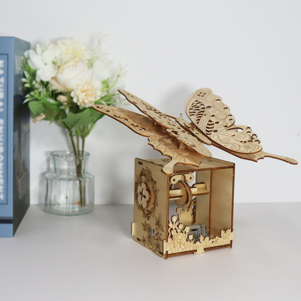 Music PARK 3d Wooden Puzzle Carousel Music Box Handmade Assembly Model