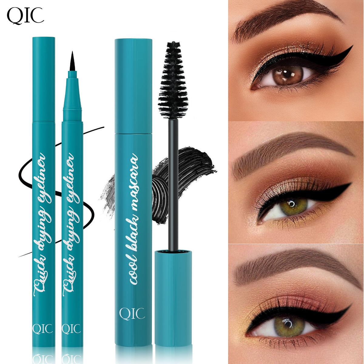 QIC Green Box 2in1 Eyeliner + Mascara Set-green
