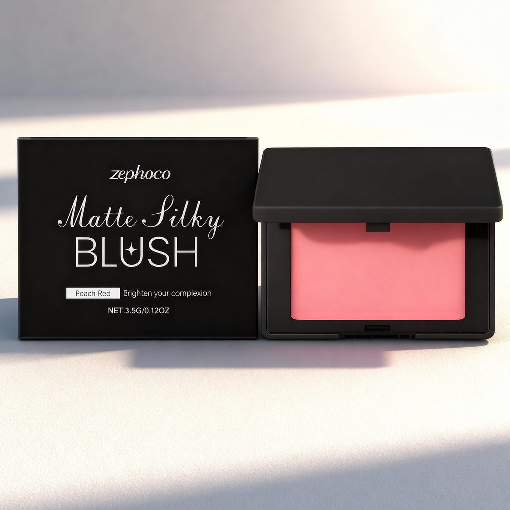 Zephoco Matte Silky Blush, Rose Pink, 3.5 G