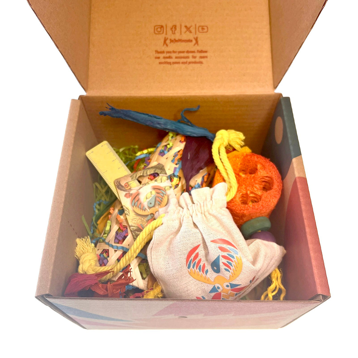 Adventure Series - Double Bamboo Basket Foraging Basket Bird Toy