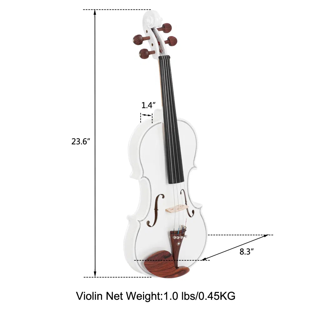 [do Not Sell On ] GV103 4/4 Spruce Panel Violin Matte White
