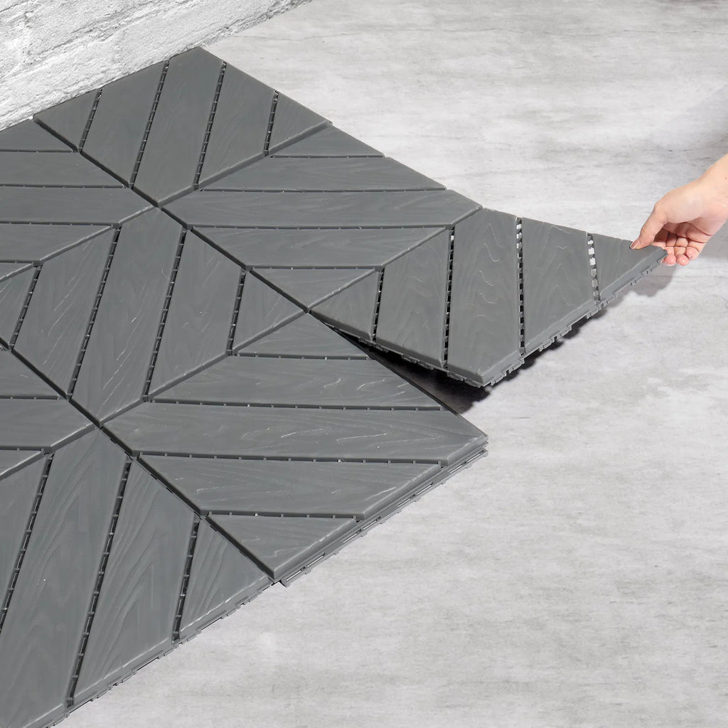 Plastic Interlocking Deck Tiles, 27 Pack, 11.8"x11.8" Waterproof