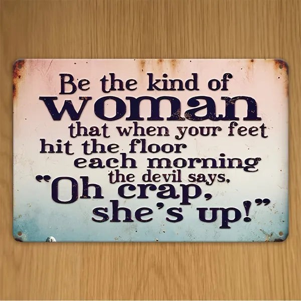 Sarcastic Retro Metal Tin Sign Creative Wall Decor Plaque Unique Decor