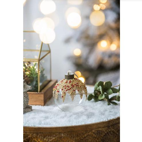 D3 Christmas Ball Ornaments, Glass Decorative Hanging Ball Christmas