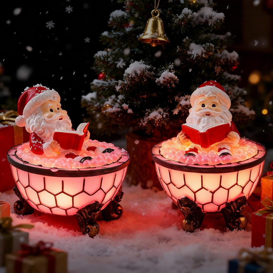 Christmas Santa Claus Bubble Bath Lamp, Bathroom Decor For Halloween