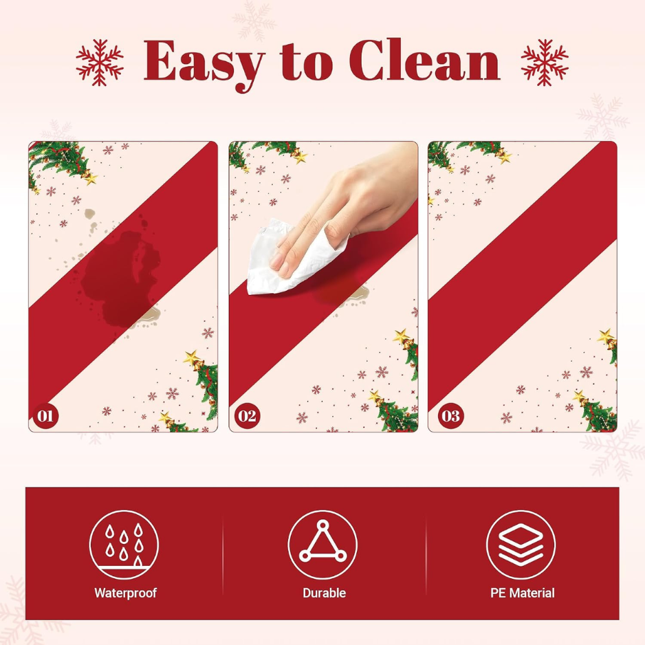 2 Pack Christmas Tablecloths,christmas Party Decoration,54 X 108 Inch