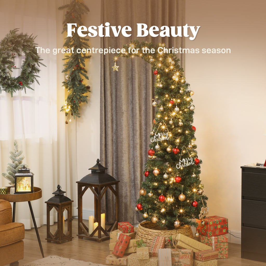 6 Ft Prelit Christmas Tree, Whimsical Xmas Tree Slim High Mountain Fir
