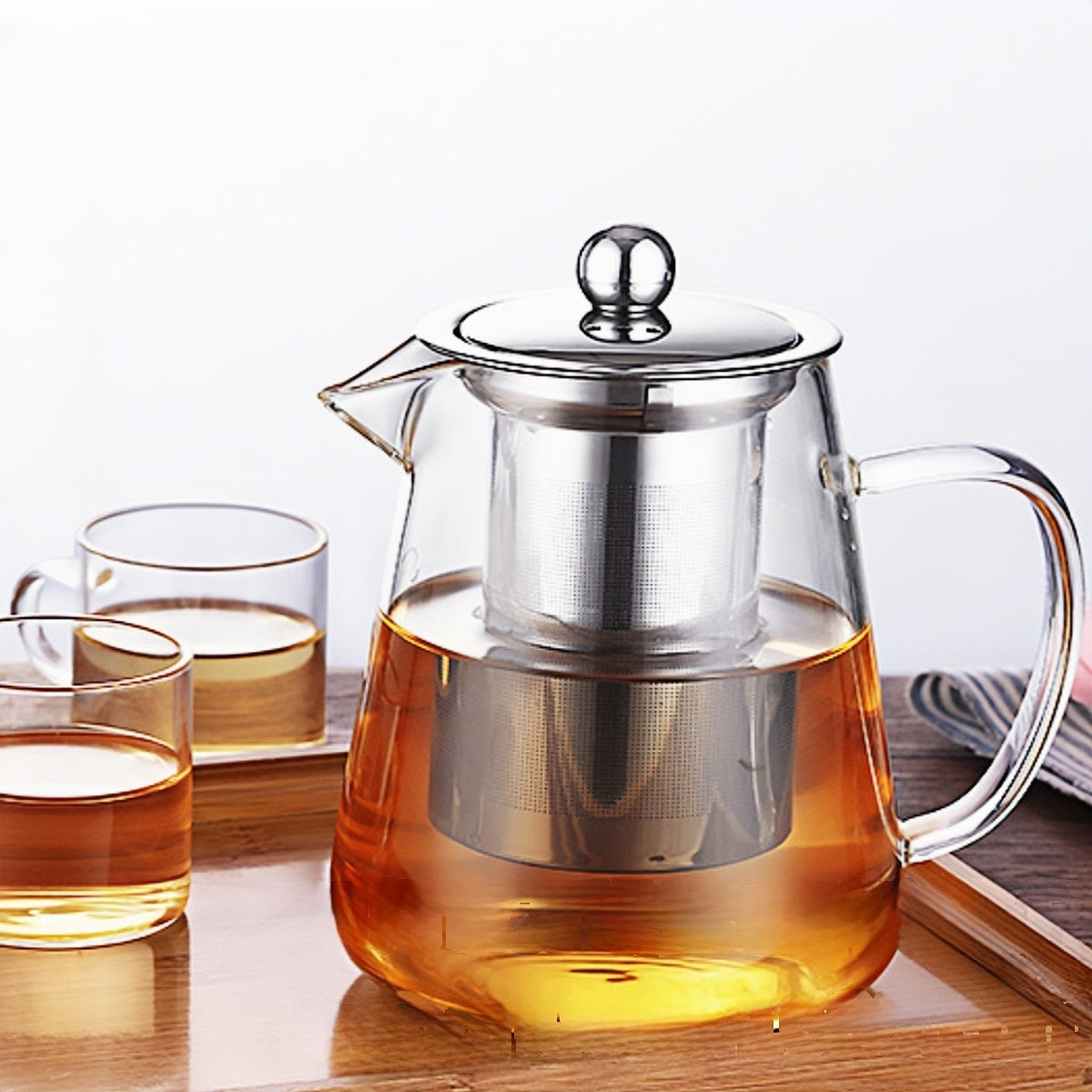 950 ML High Borosilicate Heat-resistant Glass Tea Pot Transparent