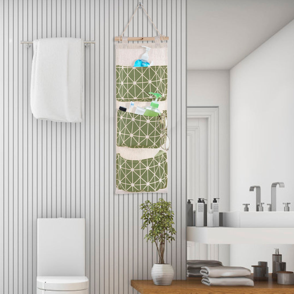 1Pc Wall Mounted Storage Bag Door Closet Hanging Storage Bag Organizer