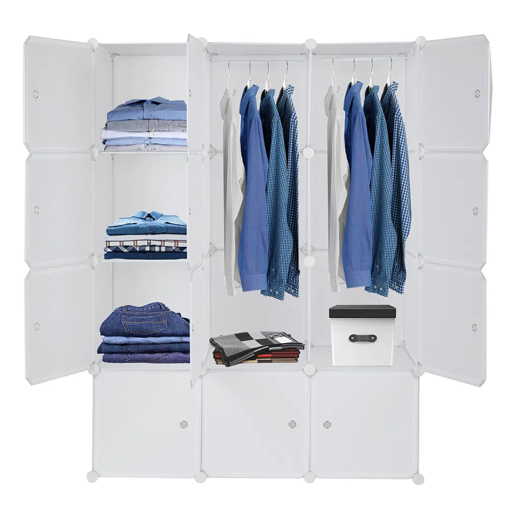 12 Cube Organizer Stackable Plastic Cube Storage Shelves Design