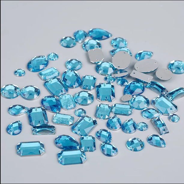 Crystal Clothing Accessories, Crystal Rhinestone Claws, Colorful Mixed