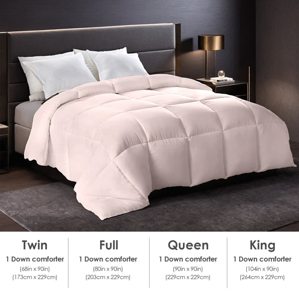2-Pack Pink Oversized Duvet Inserts. Crafted From Comfortable