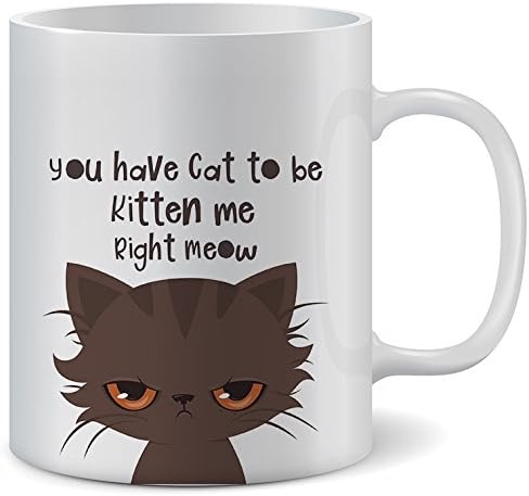 Funny Cat Mug - You Have Cat To Be Kitten Me Right Meow | Premium