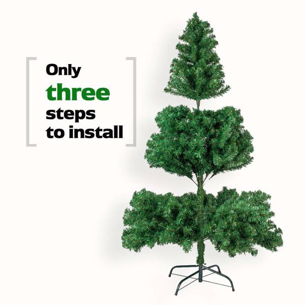 Green 7ft 1100 Branch PVC Christmas Tree