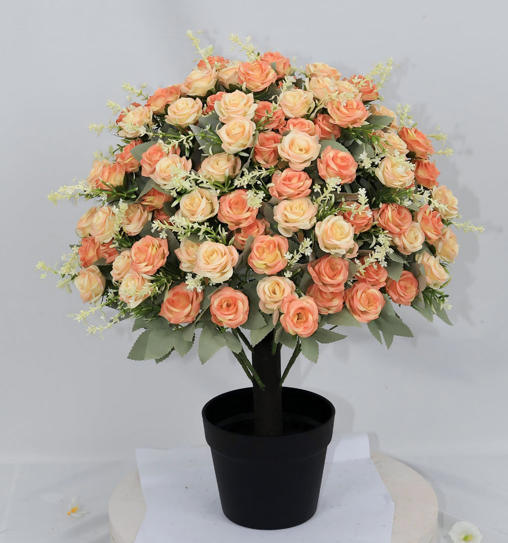 24-Inch Artificial Rose Decoration UV Resistant, Lifelike Faux Floral