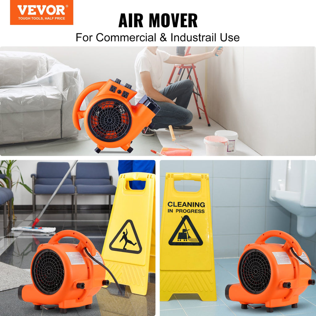 Vevor Floor Blower, 1000 CFM Air Mover For Drying And Cooling, Portable