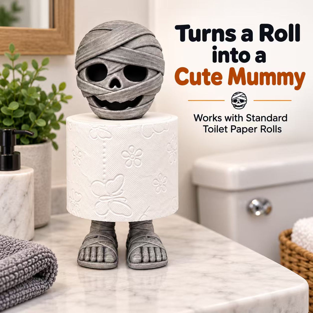 Halloween Mummy Toilet Paper Holder, 3D Printed Cute Mummy Bathroom