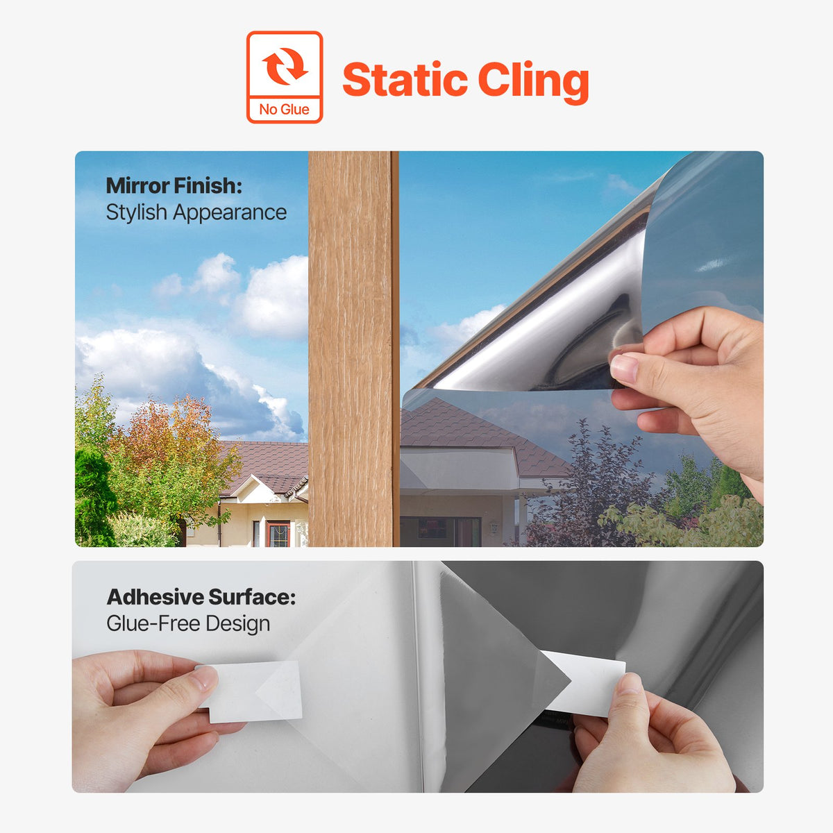 Window Privacy Film, One Way Window Tint, Daytime Mirror Reflective