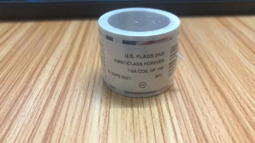 First-class Rate U.S. FLAG Stamps 1 Rolls FREE Shipping