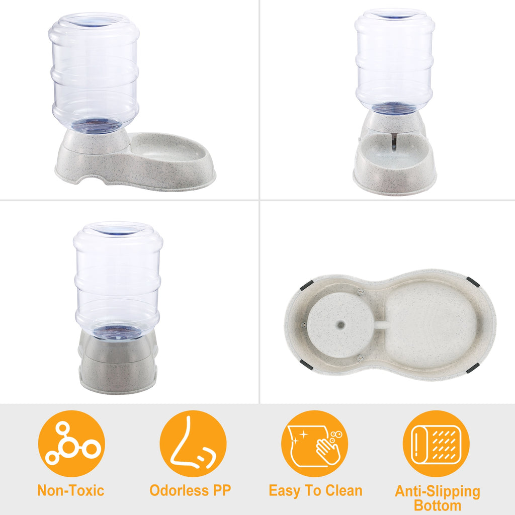 3.5L 1Gal Pet Water Dispenser Self-dispensing Gravity Pets Water Feeder