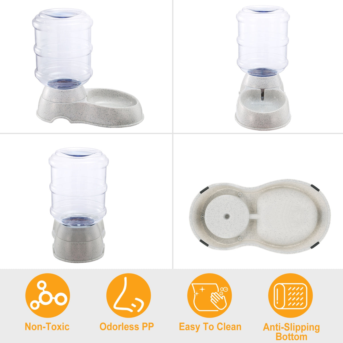 3.5L 1Gal Pet Water Dispenser Self-dispensing Gravity Pets Water Feeder