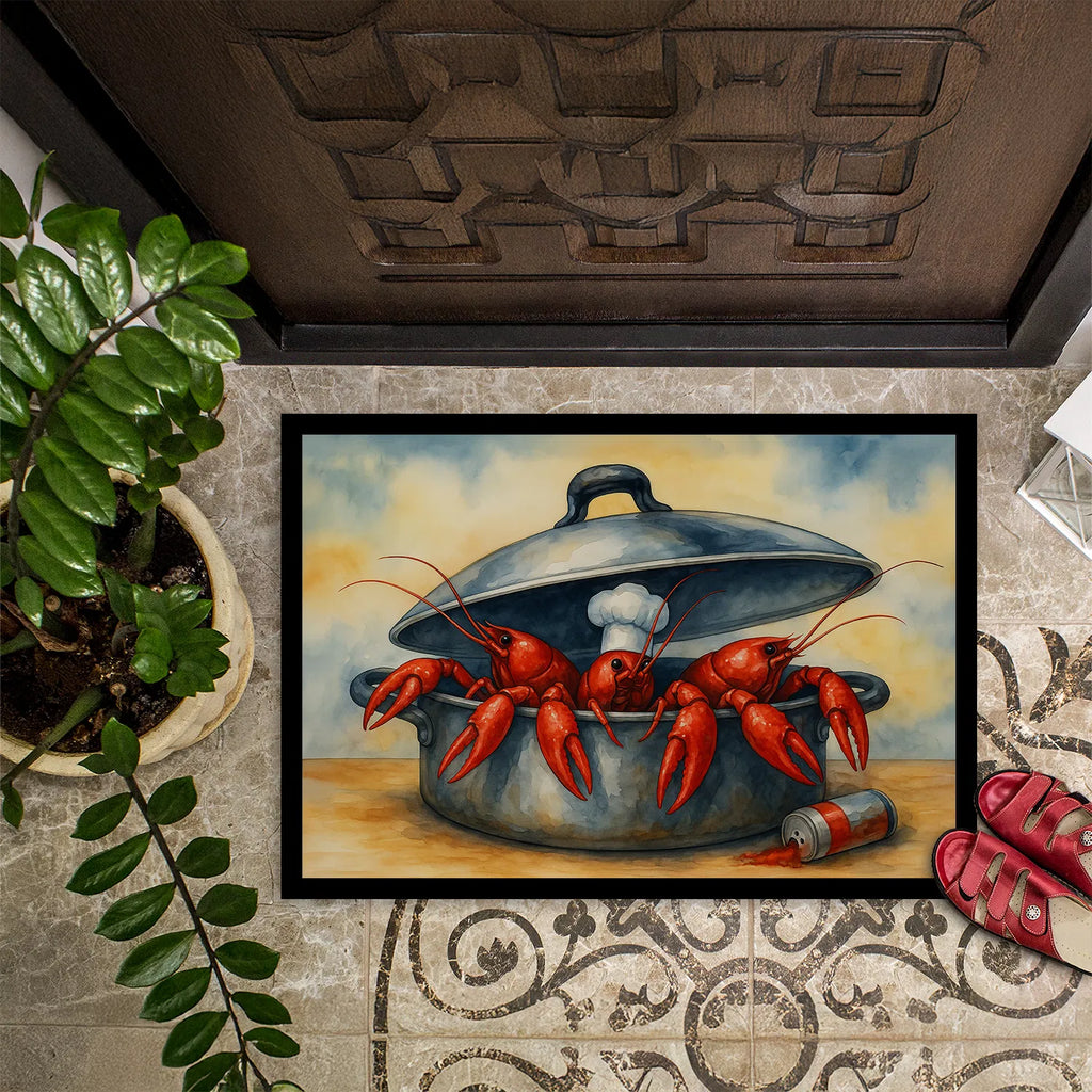 Crawfish Cooking Doormat Front Door Mat Indoor Outdoor Rugs