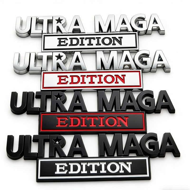 2pcs Ultra MAGA Edition Emblems, Emblem 3D Badge Decal Car Truck SUV