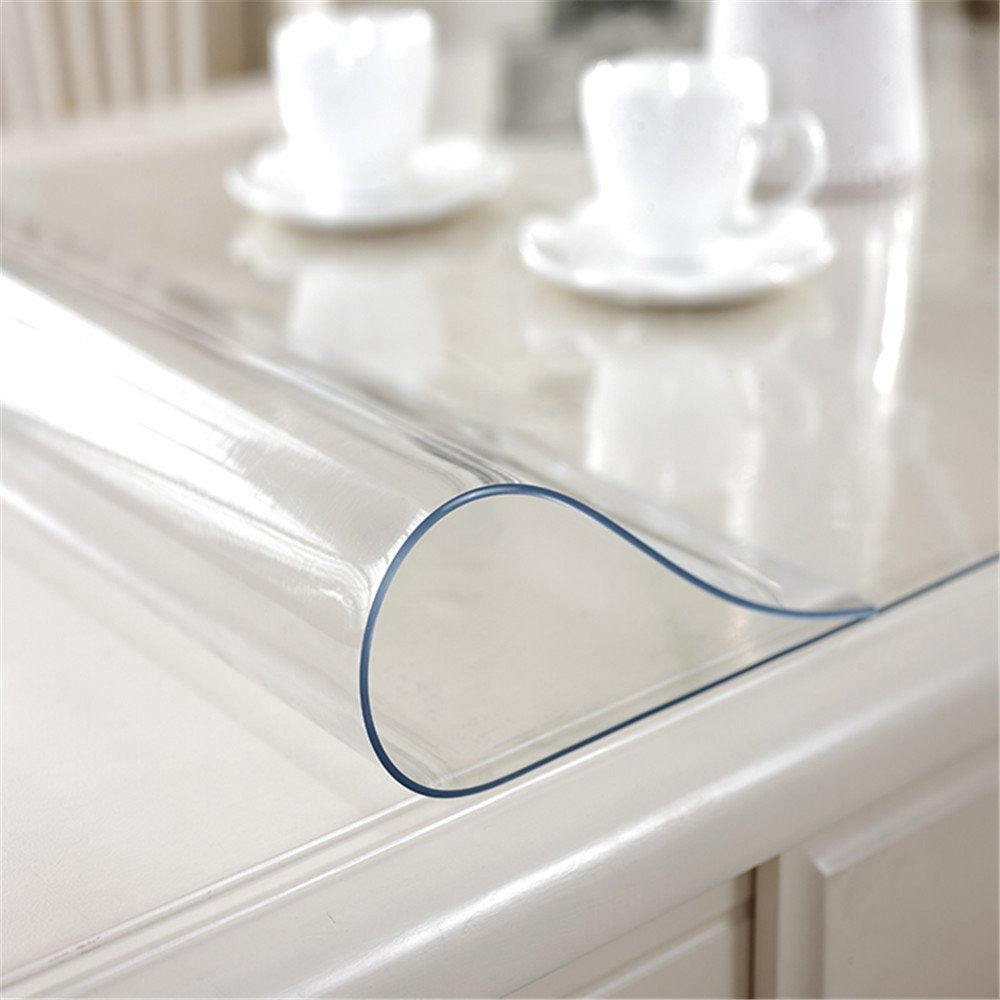 Clear Table Protector Mat -1.5mm Thickness Waterproof Heavy Duty PVC