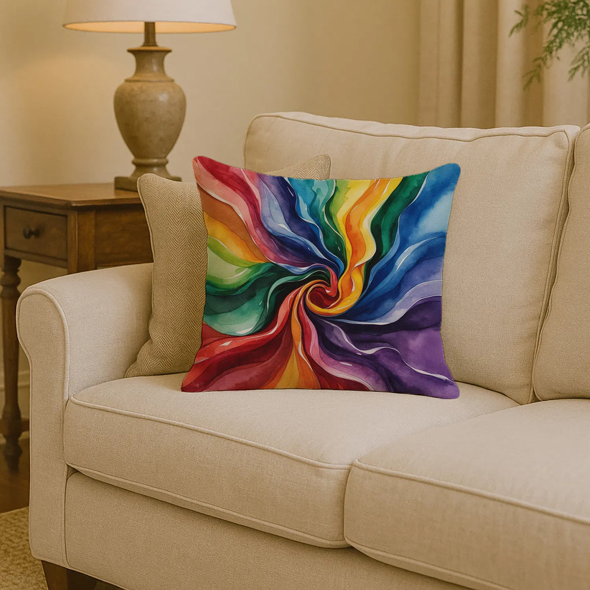 Gay Pride Throw Pillow Machine Washable, Indoor Outdoor Decorative
