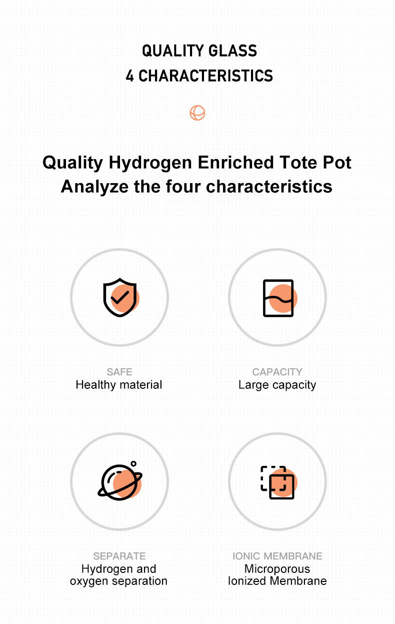 Hydrogen Water Bottle 1.5L Hydrogen Rich Portable Rich Hydrogen Water