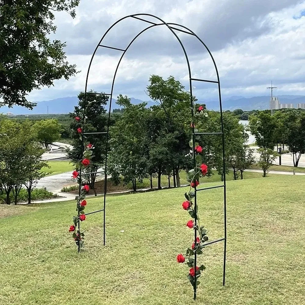 7'8" H X 4'5" W Metal Garden Arch Trellis,adjustable Arbor Trellis