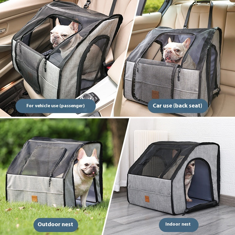 Portable Foldable Car Waterproof And Hard-wearing Pet Cage Waterproof