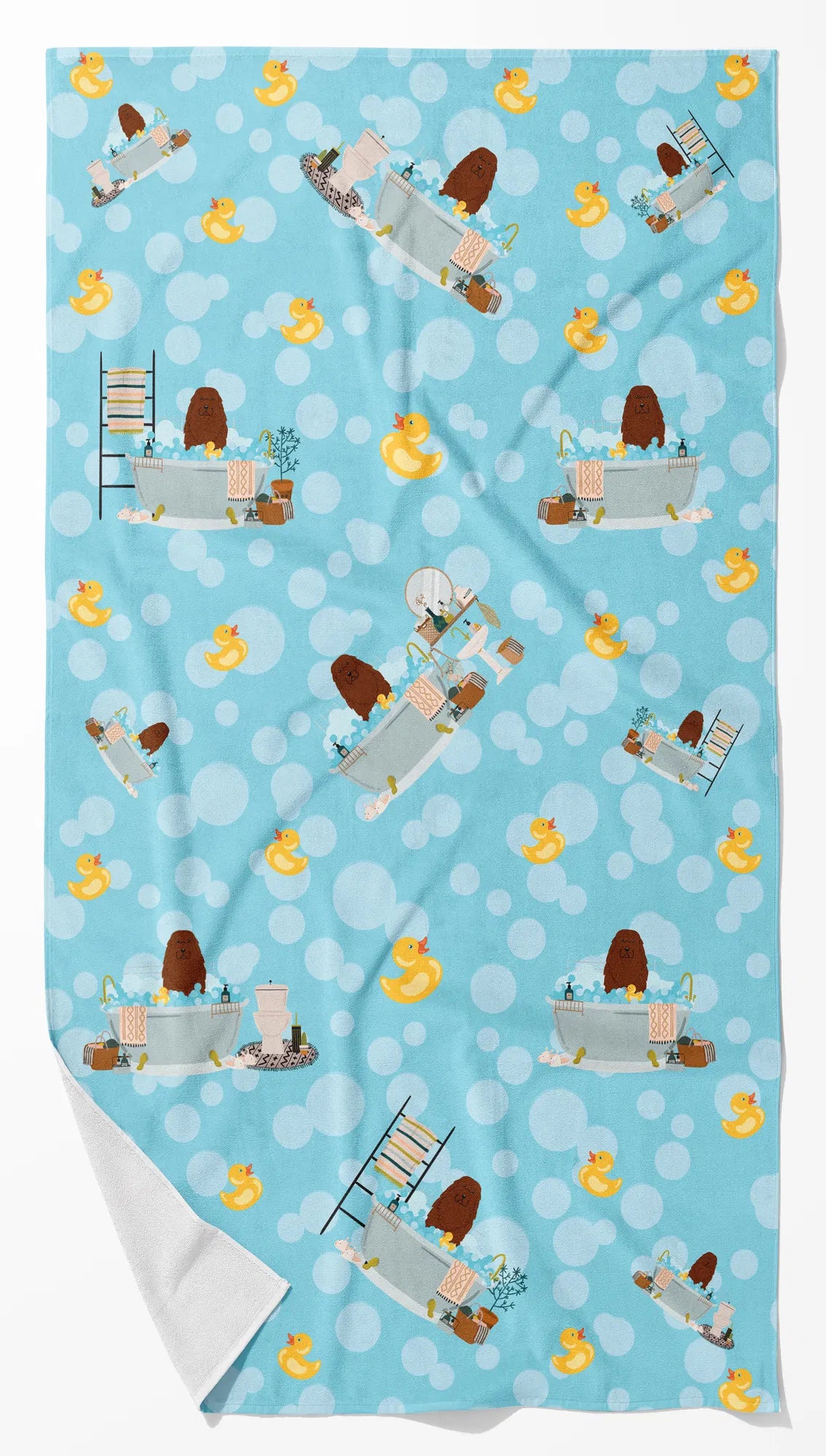 Caucasian Shepherd Dog In Bathtub Bath Towel Large Oversized Plush